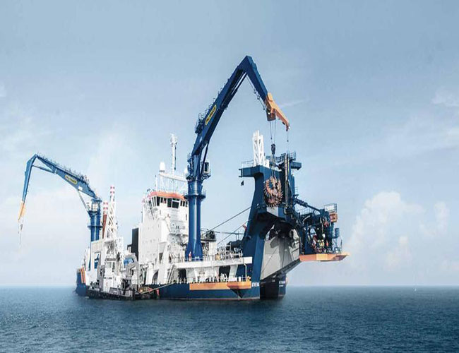 2.5t 22m Vökvakerfi Hnúppur Sjónauki Hafnaskipi Sjávarskip Deck Crane.jpg 2.5t 22m Hydraulic Knuckle Telescopic Boom Crane Marine Ship Deck Crane.jpg